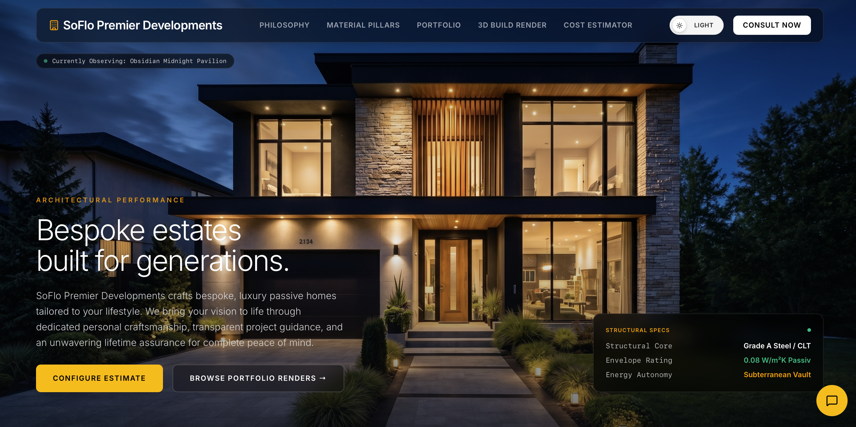 SoFlo Premiere Construction website screenshot